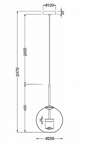 Подвесной светильник Maytoni Cometa MOD055PL-L12G3K