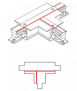 Соединитель T-образный для треков Nowodvorski Ctls Power 8245