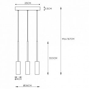 Подвесной светильник Lucide Tubule 24401/21/30
