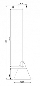 Подвесной светильник Maytoni Bicones P359-PL-01-W
