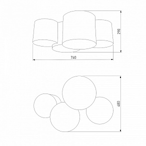 Накладной светильник TK Lighting Mona 3446 Mona Black/Gold