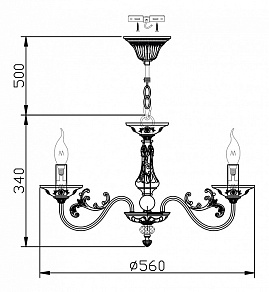 Подвесная люстра Maytoni Classic 14 ARM565-05-R