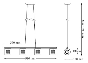 Подвесная люстра Maytoni Belinda MOD504-44-N