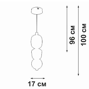 Подвесной светильник Vitaluce V3894 V3894-8/1S
