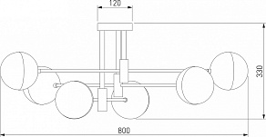 Потолочная люстра Eurosvet Nuvola 70129/6 латунь