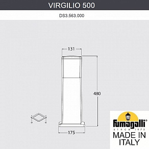 Наземный низкий светильник Fumagalli VIRGILIO DS3.563.000.AYF1R