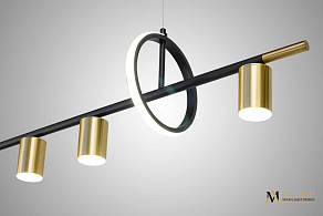 Люстра на штанге AM-Group  AM438 POLISHED GOLD