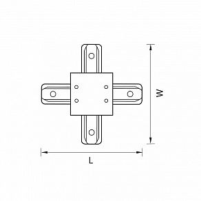 Соединитель X-образный для треков Lightstar Barra 501146