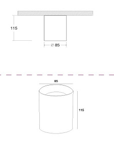 Накладной светильник Maytoni Slim C014CL-01W