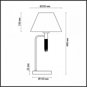 Настольная лампа декоративная Lumion Vanessa 4514/1T