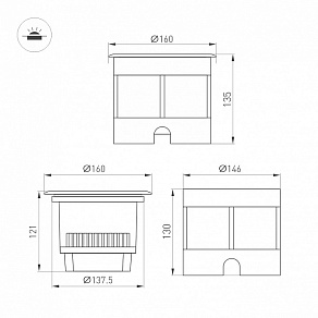 Встраиваемый в дорогу светильник Arlight DAFNA 061199