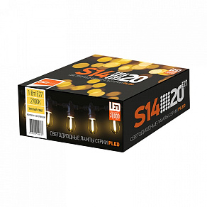 Лампа светодиодная Jazzway  E27 1Вт 2700K PLED ECO S14 1w E27 2700K CLEAR