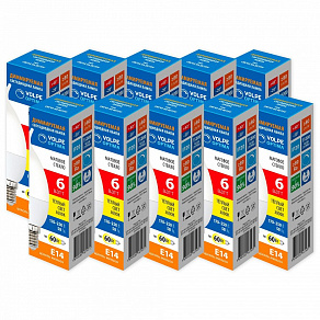 Набор из 10 ламп светодиодных Volpe OPTIMA DIM E14 6Вт 3000K UL-00013863