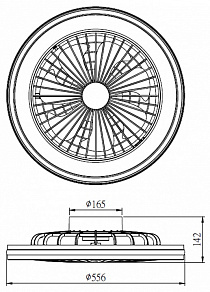 Светильник с вентилятором Mantra (люстры-вентиляторы) Gamer 7861