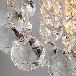 Бра Eurosvet Ostiniya 3299/2 белый с золотом/прозрачный хрусталь Strotskis