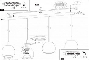Подвесной светильник Eglo Batista 3 97587