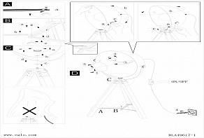 Настольная лампа декоративная Eglo Covaleda 49876