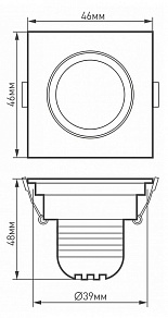 Встраиваемый светильник Arlight  LTM-S46x46WH 3W Warm White 30deg