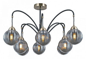Люстра на штанге ILLUMICO  IL0433-8PSQ-79 BK AB