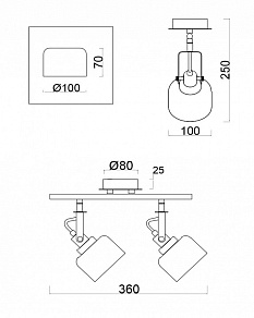 Спот Freya Evette FR5042CW-02B