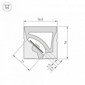 Профиль накладной гибкий Arlight WPH-FLEX 059874