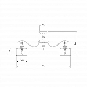 Люстра на штанге Eurosvet Ofelia 60070/8 сатин-никель
