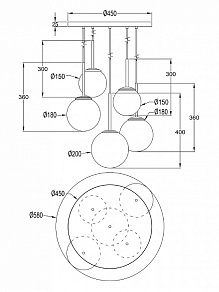 Подвесной светильник Maytoni Basic form MOD321PL-05G
