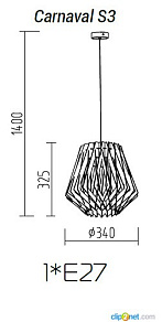Подвесной светильник TopDecor Carnaval Carnaval S3