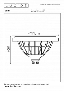 Лампа светодиодная Lucide  49041/12/31