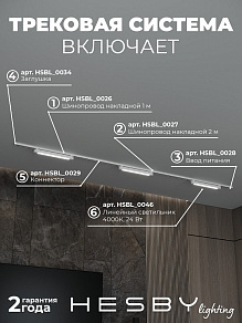 Комплект трековый Hesby Lighting Skylite №1 HSBL_kompl_S001_NI3W4K_01