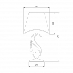 Настольная лампа декоративная Eurosvet Kelly 01053/1 хром/прозрачный хрусталь Strotskis