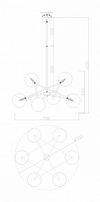 Люстра на штанге Freya Bumble FR5144PL-06TR