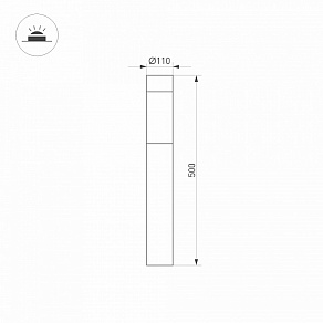 Наземный низкий светильник Arlight LGD-STEM 046612