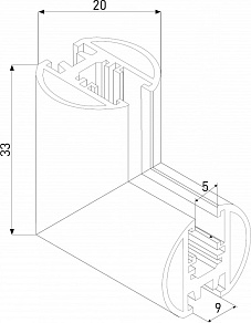 Соединитель угловой внутренний для треков накладных Elektrostandard Mini Magnetic a067579