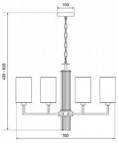 Подвесная люстра Eurosvet Soffio 60134/8 никель
