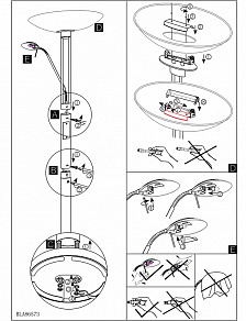 Торшер с подсветкой Eglo Tampa 86573