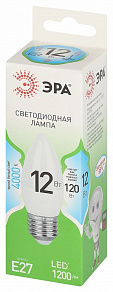 Лампа светодиодная Эра Green Line E27 12Вт 4000K LED B35-12W-840-E27 GL
