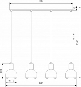 Подвесной светильник TK Lighting Cairo 4896 Cairo