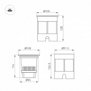 Встраиваемый в дорогу светильник Arlight DAFNA 061183