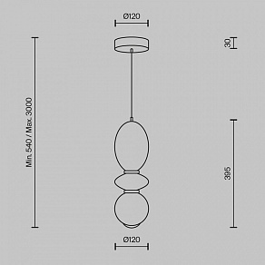 Подвесной светильник Maytoni Brosche MOD362PL-L10BG3K