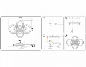 Потолочная люстра Ambrella FA FA8808