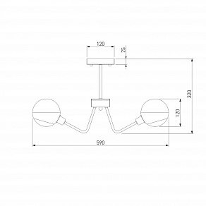 Люстра на штанге Eurosvet Jasper 70093/5 черный