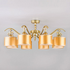 Люстра на штанге Eurosvet Ofelia 60070/8 перламутровое золото