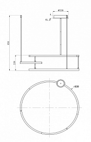 Светильник на штанге Maytoni Line MOD054PL-L52B4K