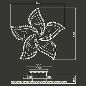Потолочная люстра Ambrella FA FA1724