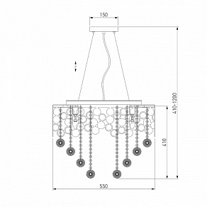 Подвесной светильник Eurosvet Lianna 10123/8 золото/прозрачный хрусталь Strotskis Smart