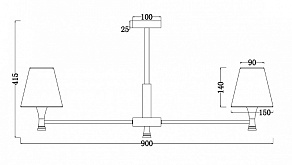 Люстра на штанге Freya Perfetto FR5098PL-08BBS