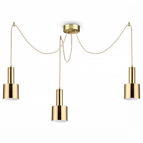Подвесной светильник Ideal Lux Hook HOLLY SP3 OTTONE SATINATO