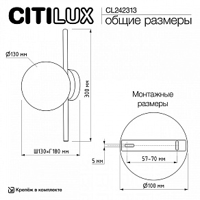 Накладной светильник Citilux Ronny CL242313