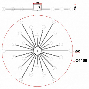 Потолочная люстра Freya Celebrity FR5242CL-24B